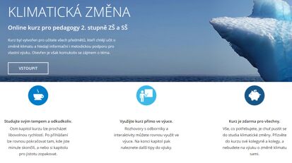 Klimatická změna – online kurz pro pedagogy.